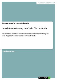 Ausdifferenzierung im Code für Intimität - Correia da Ponte, Fernando