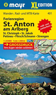 Mayr Wanderkarte Ferienregion St. Anton am Arlberg XL 1:25.000