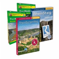 Rheinsteig/Rheinburgenweg - Premium-Set mit zwei Topo-Karten 1: 25000 des LVermGeo - Todt, Wolfgang;Poller, Ulrike