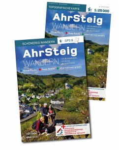 AhrSteig Wandern - Start-Set Buch & Karte 1: 25000. Offizielles Wander-Set zur endgültigen Trasse mit App-Anbindung. - Goebel, Olaf