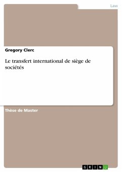 Le transfert international de siège de sociétés