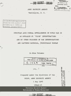 European Axis Signal Intelligence in World War II - National Security Agency; Army Security Agency