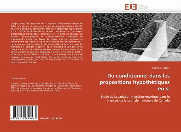 Du conditionnel dans les propositions hypothétiques en si