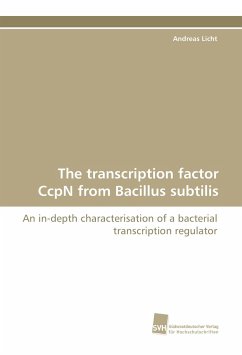 The transcription factor CcpN from Bacillus subtilis - Licht, Andreas
