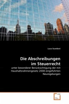 Die Abschreibungen im Steuerrecht - Scardoni, Luca