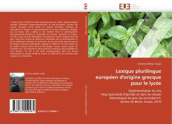Lexique plurilingue européen d''origine grecque pour le lycée - Müller-Tragin, Christine