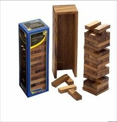 Philos 6003 - Verflixter Turm, groß, Wackelturm, Holz, Höhe: 30 cm