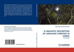 A LINGUISTIC DESCRIPTION OF LANGUAGE VARIETIES IN VENDA