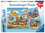 Ravensburger 09226 - Große Baufahrzeuge, 3x49 Teile Puzzle