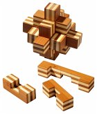 Philos 6054 - Sternpuzzle Bambus, 9 Puzzle Teile, Knobelspiel