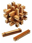 Philos 6059 - Lock Up Puzzle, Bambus Knobelspiel, 18-teilig
