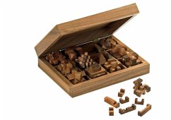 Philos 6149 - Puzzle Edition mit 12 unterschiedlich schwierigen Knobelspielen im Holzkoffer