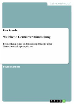 Weibliche Gentialverstümmelung - Aberle, Lisa