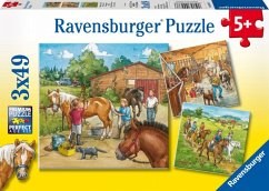 Ravensburger 09237 - Mein Reiterhof, 3 x 49 Teile Puzzle