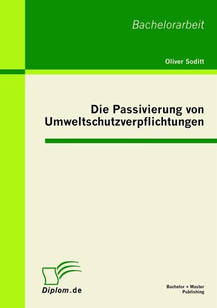 Die Passivierung von Umweltschutzverpflichtungen