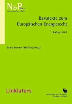 Cover Basistexte zum Europäischen Energierecht