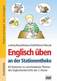 Cover Englisch üben an der Stationentheke - 3. Klasse