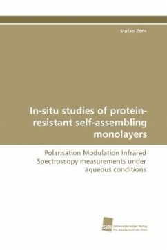 In-situ studies of protein-resistant self-assembling monolayers