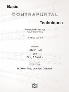 Basic Contrapuntal Techniques - Reed, H Owen; Harder, Paul O; Steinke, Greg A