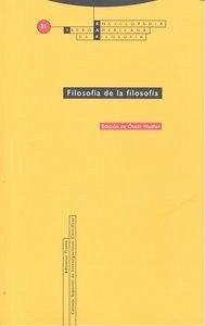 Filosofía de la filosofía Filosofía de la filosofía