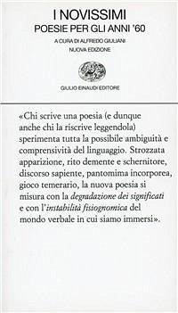 Cover I novissimi. Poesie per gli anni Sessanta