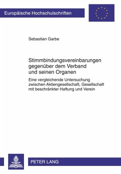 Stimmbindungsvereinbarungen gegenüber dem Verband und seinen Organen - Garbe, Sebastian