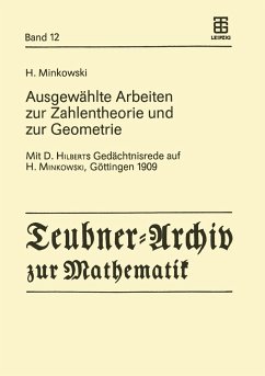 Ausgewählte Arbeiten zur Zahlentheorie und zur Geometrie - Minkowski, H.