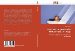 vingt ans de grammaire textuelle (1970-1990): - LABIDI, Samir