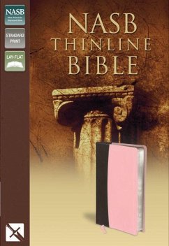 NASB, Thinline Bible, Leathersoft, Brown/Blue, Red Letter Edition