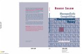 Monopolistic Competition and Macroeconomic Theory Monopolistic Competition and Macroeconomic Theory