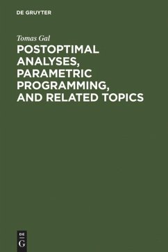 Postoptimal Analyses, Parametric Programming, and Related Topics - Gal, Tomas