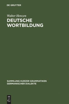 Deutsche Wortbildung - Henzen, Walter