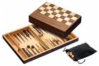 Philos 2508 - Schach Backgammon Dame Set, Feld 32 mm, Magnetverschluss