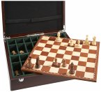 Philos 2504 - Schachset Exklusiv, Schachfiguren in Figurenbox mit Einzelfächern, KH 78 mm