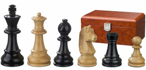 Philos 2120 - Schachfiguren Ludwig XIV, Königshöhe 65 mm, in Holzbox
