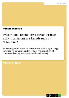 Private label brands are a threat for high value manufacturer¿s brands such as ¿Charmin¿!