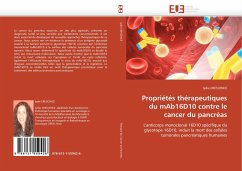 Propriétés thérapeutiques du mAb16D10 contre le cancer du pancréas - CRESCENCE, lydie