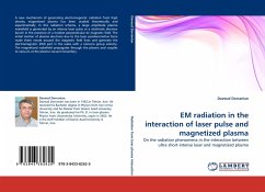 EM radiation in the interaction of laser pulse and magnetized plasma