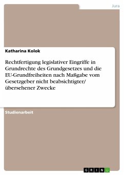 Rechtfertigung legislativer Eingriffe in Grundrechte des Grundgesetzes und die EU-Grundfreiheiten nach Maßgabe vom Gesetzgeber nicht beabsichtigter/ übersehener Zwecke