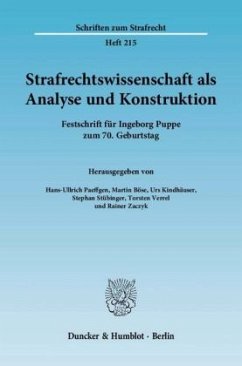 Strafrechtswissenschaft als Analyse und Konstruktion