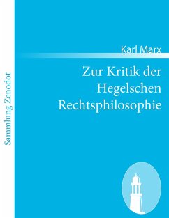 Cover Zur Kritik der Hegelschen Rechtsphilosophie
