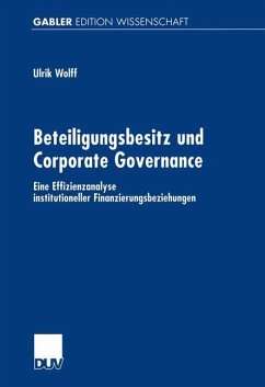 Beteiligungsbesitz und Corporate Governance - Wolff, Ulrik