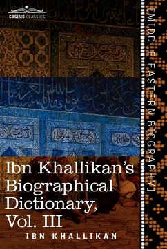Ibn Khallikan's Biographical Dictionary, Volume III