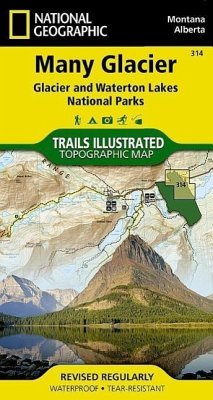 Many Glacier: Glacier and Waterton Lakes National Parks Map - National Geographic Maps