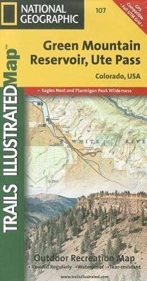 Green Mountain Reservoir, Ute Pass Map - National Geographic Maps