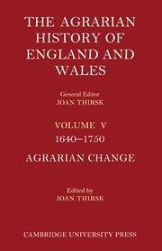 The Agrarian History of England and Wales 2 Part Set: Volume 5, 1640-1750