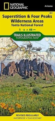 Superstition and Four Peaks Wilderness Areas Map [Tonto National Forest] - National Geographic Maps