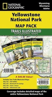 National Geographic Trails Illustrated Map Yellowstone National Park Map Pack, 4 maps - National Geographic Maps