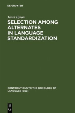 Selection among Alternates in Language Standardization - Byron, Janet