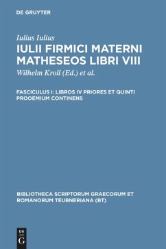 Libros IV priores et quinti prooemium continens - Iulius Firmicus Maternus